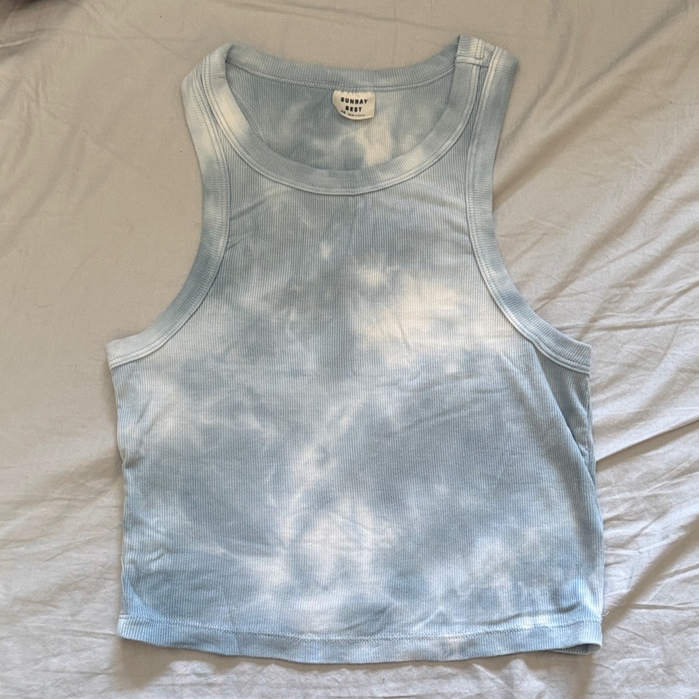 Blue Tie-Dye Tank Top Sundays Best
